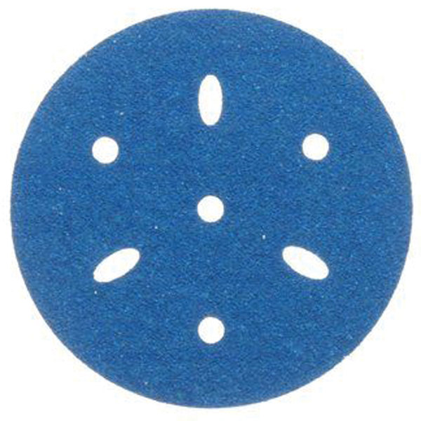 3M 3M 36181 Hookit 321U Blue Sandpaper 6" Disc - 400 Grade Multi-Hole, 50/Bx 7100091098